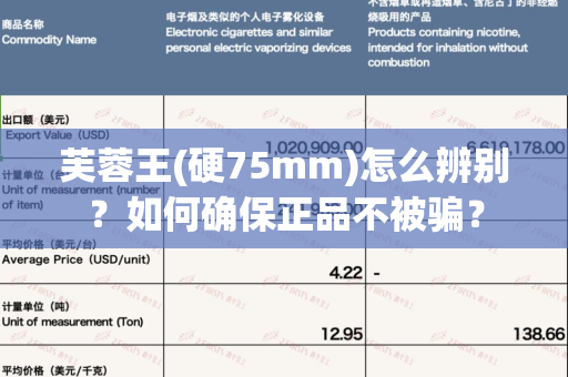 芙蓉王(硬75mm)怎么辨别？如何确保正品不被骗？
